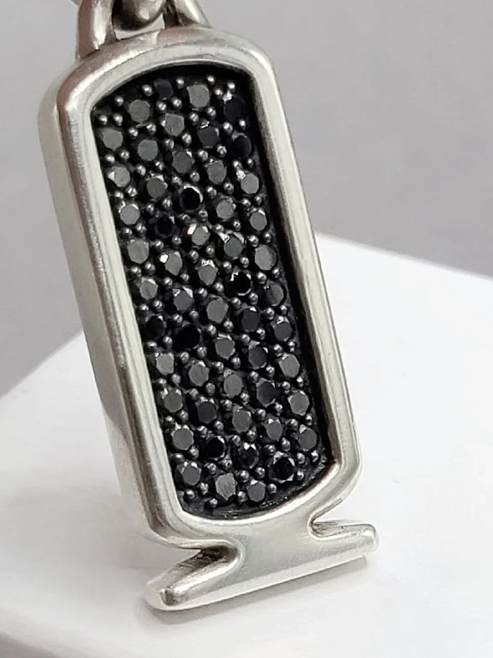 David Yurman Cairo Cartouche Amulet w/ Pavé Black Diamonds - RARE